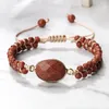 Странд 4 -мм мини -бусинки браслеты мода Goldstone Sandstone String Wrap Women Ручная плетена