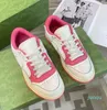 2023 Freizeitschuhe Leder-Sneaker-Schuh mit Wellenmund Tiger Web-Print Vintage Trainer Mann Frau