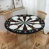 Table Cloth Round Running Archery Target Oilproof Tablecloth 40"-44" Cover Backed With Elastic Edge
