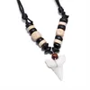 LAVIP Double Layers Hawaiian Tiki Pendant Necklace for Men Women -Polynesian Tribal Surfer Beach Jewelry White Pandent