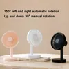 Fans Desktop Wiederaufladbarer Ventilator Kleine tragbare Klimaanlagengeräte Auto Rotation Ventilador 3speed Wind Silent für Home Office