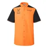 2024 Ny F1 Team Work Clothing Shirt Formel 1 Herrens avslappnade skjortor Summer Sport Fashion Märke Män