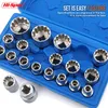 Contactdozen 19 PCS 1/2 Inch Torx Socket Set 12 Point Drive Torx Splined Bit Socket Auto Repair Tool Kit 836MM impact socket set