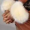 Sleevelet Arm Sleeves Winter Short Hairy Women Warmers Faux Raccoon Fur Soft Fluffy Fashion Sleeve Ladies Cute Accessories Cuff W101C 230512