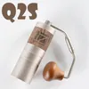 Manuelle Kaffeemühlen 1zpresso Q2 Tragbare Kaffeemühle Hochwertige manuelle Kaffeemühle aus Aluminium Edelstahl Gratmühle Mini-Kaffeemühle 230512