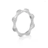 Klaster pierścieni Autentyczny 925 Srebrny pierścionek Clear Cz Modern Lovepods for Women Wedding Oryginalne akcesoria biżuterii Anillos Mujer