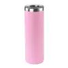 20oz Powder Coated STRAIGHT Tumbler Stainless Steel Straight Slim Vacuum Insulated Beer Coffee Mugs with Lid Wholesale