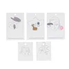 Mücevher Poşetleri Fashion 100pcs/Lot Zarif Kadınlar Desen Küpe Ekran Kart Paketleme Kağıt Tag Tutucular (Karışık)