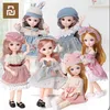 Accessoires Youpin 12 Zoll 22 bewegliche Gelenke BJD DULL 31CM 1/6 Make -up Kleiderdämme süße Puppen mit Kleidermoduspuppenspielzeug für Kinder Girls Geschenke