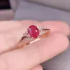 Klaster pierścionków Większość mody rubinowych pierścień naturalny i prawdziwy 925 srebro dla mężczyzn lub kobiet