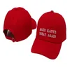 2018 nouveau MAKE KANYE GREAT AGAIN Brodé 6 Panneau Baseball Chapeau USA mode lettre papa chapeau casquette de golf réglable chapeaux Casquettes ch3060