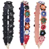 Colorful Flowers Fashion Shoulder Straps for Bags Luggage Strap High Quality Leather Handles for Handbags Multiple Colors1224S