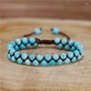 Bracelets de charme 6mm de pedra natural sinicutiva boho macram pulames gemtones miçangas embrulhas jóias feitas à mão gota de jóias