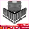 Contactdozen METERK 20PCS Impact Socket Set 1/2" Drive Metric For Air Pneumatic Universal Socket Metric Drive Deep Socket Wrench Repair Tools