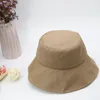 Bérets unisexe à la mode été extérieur visière chapeaux pliable seau vert noir kaki Beige pêcheur chapeau