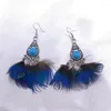 Brincos de garanhão boêmio pente colorida longa dangle para mulheres boho praia borda de breol de banquete de brejão de praia boho presente de jóias exh59