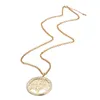 Pendant Necklaces Classic Tree Of Life Pendants Necklace Rose Gold Color Clear Crystal Lucky Jewelry For Women Gift Collares