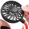 Fans Mini USB Portable Fan Handsfree Neck Fan Rechargeable Battery Small Portable Sports Fan 2000mA Desk Hand Air Conditioner cooler