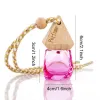 Bouteille De Parfum De Voiture Pendentif Diffuseurs D'huiles Essentielles 9 Couleurs Sac Vêtements Ornements Désodorisant Pendentifs Bouteilles En Verre Vides Parfum