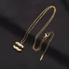 Guldpläterad designer halsband för kvinnor märke bokstav frostat hänge choker kedja halsband smycken tillbehör hög kvalitet aldrig blekna 20stil