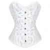 Camicie attive Donna Burlesque Corsetto con lacci Corsetto gotico Sexy Lingerie a rete cava Top Nero Bianco