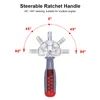 Schroevendraaier jeu de tournevis à cliquet pliable multiangle 11 en 1 tournevis rotatif 180 outil manuel permettant d'économiser du travail pour l'outil de réparation d'entretien