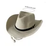 Berets Sun Hats Men Vrouwen Wijd rand Cowgirl Fedora Western Theme Party Reserve Part Dropshipberets