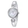 腕時計の腕時計女性用ラインストーン贅沢エレガントなリストブレスレットジュエリーギフトレディクォーツパールウォッチA150