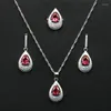Серьги ожерелья устанавливают Funmode 3pcs Serging Ring Small Pendientes для женщин Concuntos de Mujer Wholesale FS143