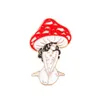 Accessori per cartoni animati Mushroom Lady Spille smaltate Ragazze personalizzate e spille per piante Distintivi per bavero Natura Arte Gioielli Regalo per gli amici 6209 Dh6Fb