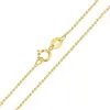 Catene 1 PZ Puro Solido Oro Giallo 18K Donna Mini Collana di Perline Intagliate a Catena 0.8-1.2mmW