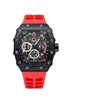 Orologi di moda orologi di design trasparenti per uomo con funzionalità complete vinatge orologio di lusso sportivo orologio da polso casual tutto quadrante lavoro tempo libero rosso verde xb11