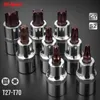 Contactdozen 8 pièces 1/2 "embout de tournevis hexagonal Torx embouts ensemble d'outils Kit de douilles de clé lecteur inviolable Torx étoile Kit de douilles d'embout