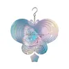 Sublimation Blanks Blank Wind Spinners Alluminum Large Butterfly Shape Spinning Hanging Patio Yard Decoration For Dvo