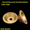 Slijpstenen 100mm Brazed Gold Diamond Cup Diamond Grinding Wheel Grit 60400 Tool Cutter Grinder