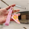 Keychains Bedanyards 5 Styles Designer Sneaker Keychain Party Gift Mini estereoscópico de sapato de sapato Pingente Key Ring Anel Drop Delive Dhfw4