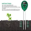 100pcs/lot new 3 in 1 Soil PH Meter and Moisture Sensor Meter Tester for Outdoor & Indoor Plants Gardens & Grass Lawn