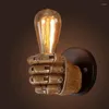 Wall Lamps Creative Retro Resin Light European Style Bar Restaurant Cafe Decorative Antique Staircase Lamp(E27 Bulb Not Included)