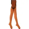 Damen-Socken, Retro-Stil, sexy Ouvert-Strumpfhose, transparente Strumpfhose mit hoher Taille, offener Schritt, Dessous, gepunktet, schimmernd