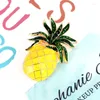 Brooches Creative Rhinestone Pineapple For Women Cute Fruit Enamel Brooch Pin Trendy Dresses Coat Corsage Jewelry Gift