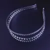 Bling Kristall Haarband Clip Strass Vielseitige Haarnadel Koreanisch Beliebtes Hoop Haarband Volldiamant Layered Iced Out Haarspange Friseurschmuck Zubehör