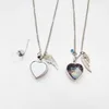 Qualisub Personalized Sublimation Urn Necklace Blank Heart shape Urn Necklace for sublimation