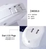 Veilleuses Design intelligent LED AC 110/220V lumière avec capteur et double chargeur de plaque murale USB pour salles de bains chambre prise ue/US