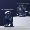 Fans Mini 10000mAh Chargeable Clipped Fan 360° Rotation 4speed Wind USB Desktop Ventilator Silent Air Conditioner for Bedroom Office