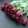 Dekorativa blommor konstgjorda 3 d tulpanblomma latex verklig beröring brud bröllop blommor arrangemang bukett hem butik bordsdekor