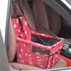 Carrier Travel Pet Dog Car Carrier Seat Bag for dogs in the car Safety Pet Transport print paw Car Folding Hammock autogamic for dogs
