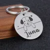 Etiquetas de identificación personalizadas para gatos y perros, personalizables para accesorios de collar de mascotas pequeñas y grandes, colgante de nombre para teléfono grabado de doble cara L230620