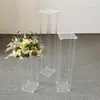 Party Decoration 12pcs)High Quality Transparent Clear Acrylic Flower Stand/ Wedding Table Centerpiece Yudao1494