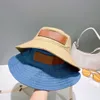 Kadınlar için moda kova şapkası lüks geniş kısrak şapkalar seyahat plaj vizör şapka moda haki kovboy gelgit şapka top kapağı açık