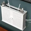 Routers draadloze wifi router opbergdozen houten doos kabelvermogen plus draadbeugel wandhangende plug bord opslagplank